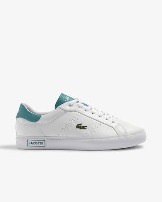 Men&rsquo;s Powercourt 2.0 Turquoise Leather Sneakers