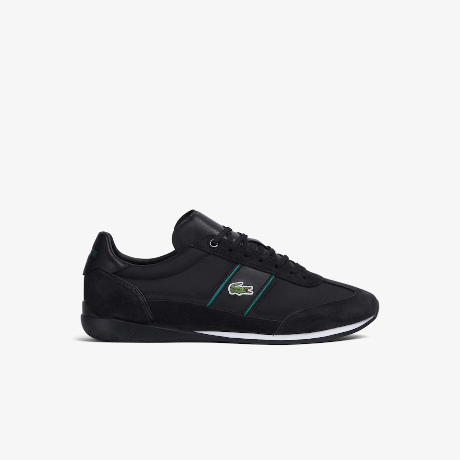 men's lacoste angular textile and leather sneakers