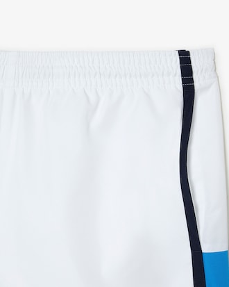 Shorts de tenis ligeros con rayas color block para hombre