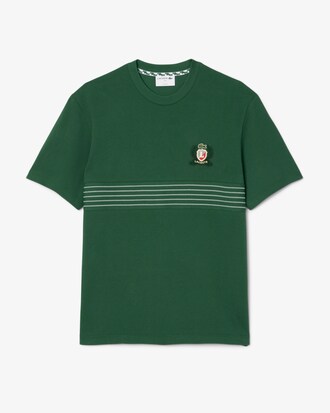 Playera de piqué con escudo bordado