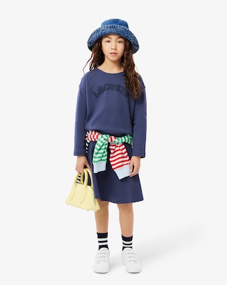 Playera de algod&oacute;n de manga larga con marca para ni&ntilde;o