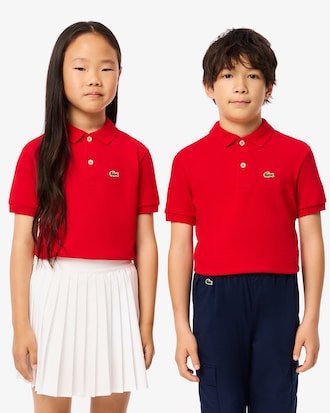 Polo enfant regular fit en petit piqué uni
