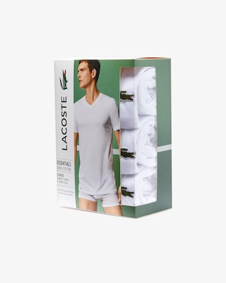 Playera cuello en V en algod&oacute;n para hombre
