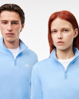 Unisex High-Neck Zip-Up Sweatshirt