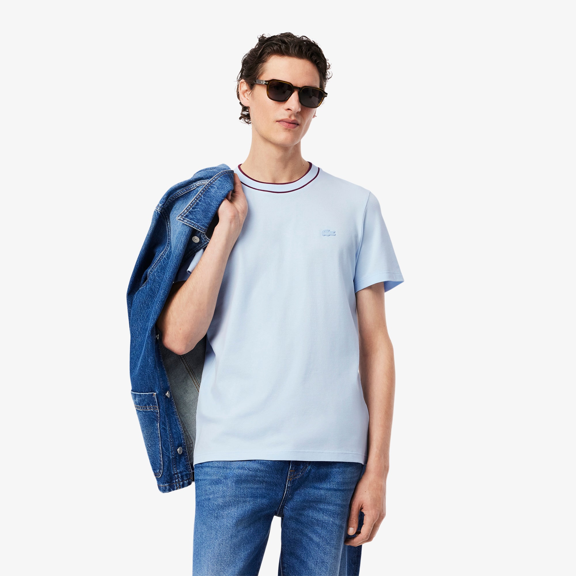 【LACOSTE】ラコステ Pique Stripe Collar Tシャツ 襟ストライプ TH8174_J2G_21.jpg