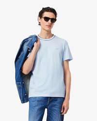 Men's Stretch Piqué Striped Collar T-Shirt