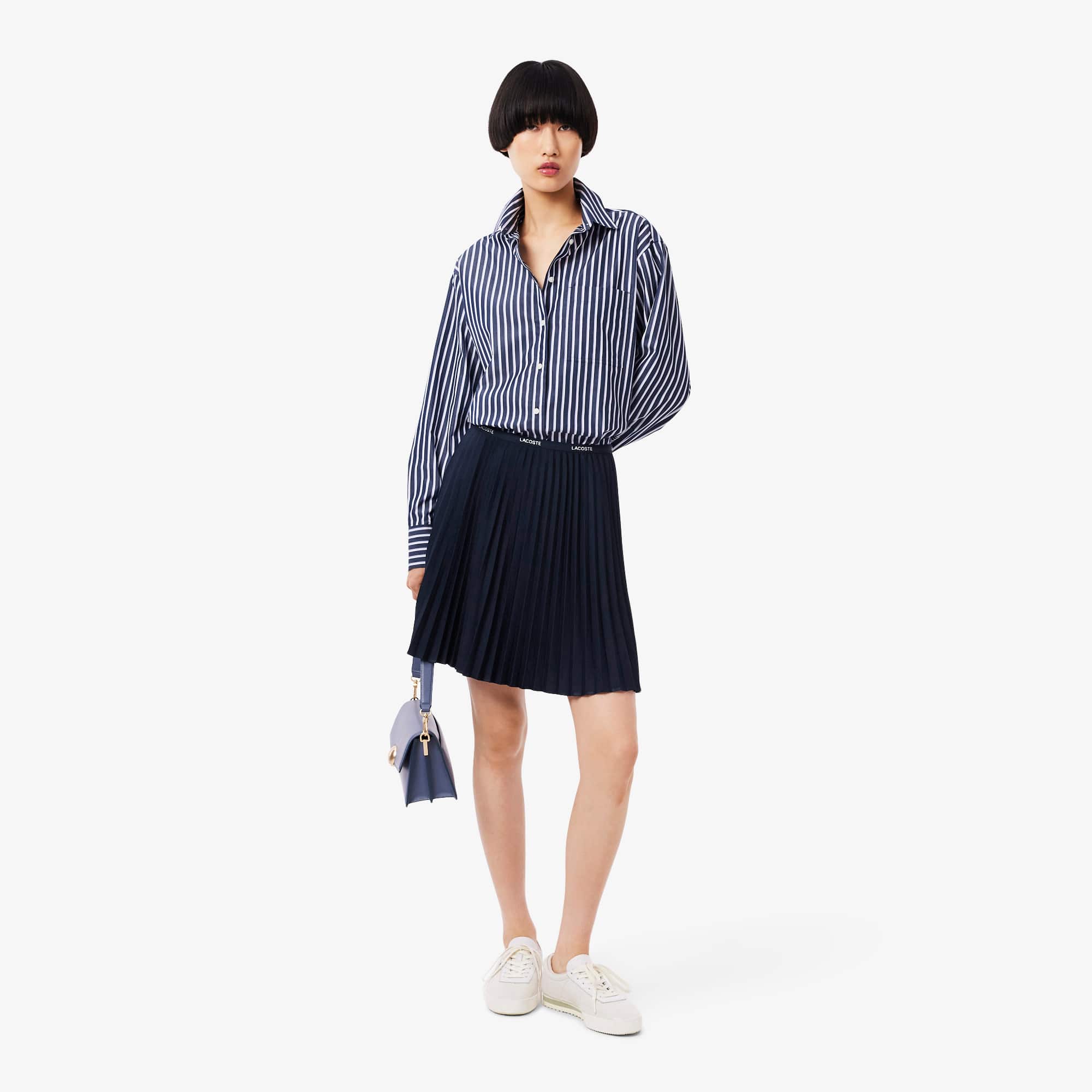 ★LACOSTE★ Women's Essential Short Pleated Skirt Navy JF140 Women's Short Pleated Skirt - Shorts & Skirts - New In 2025