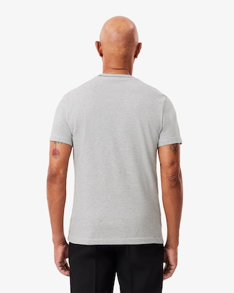 Men's Stretch Piqu&eacute; Striped Collar T-Shirt