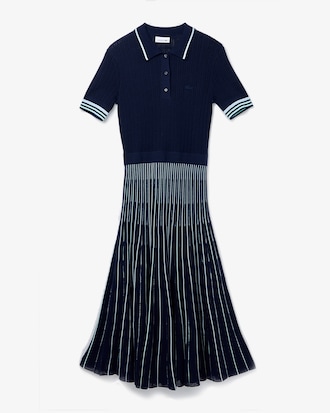 Women&rsquo;s Polo Dress With Pleated Skirt