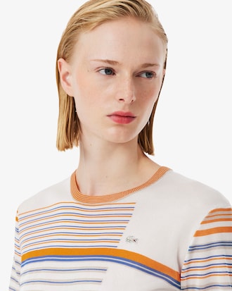 Runway Striped Satin Jersey T-shirt