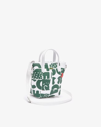 Mini sac cabas &agrave; bandouli&egrave;re L.12.12 en toile enduite