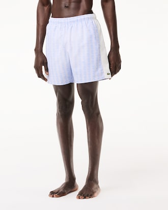 Men's Monogram Print Swim Trunks