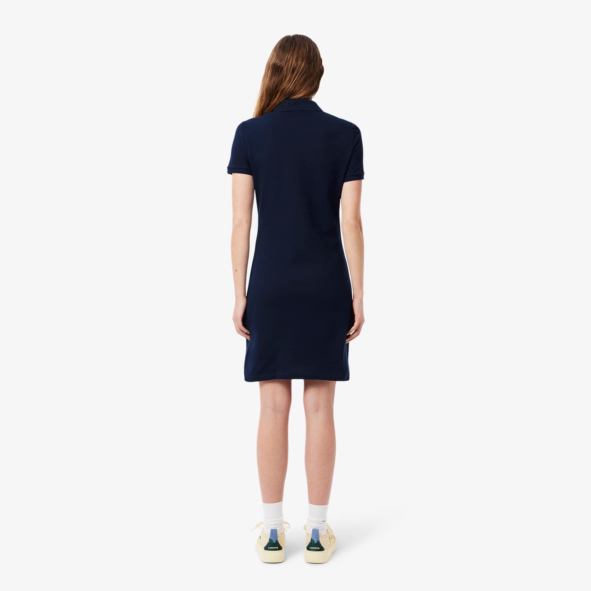 Women's Slim Fit Stretch Mini Piqué Polo Dress - Dresses