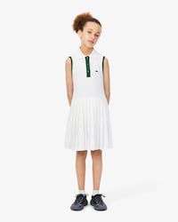 Sleeveless Petit Piqu&eacute; Dress