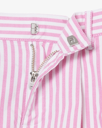 Stretch Oxford Striped Bermuda Shorts