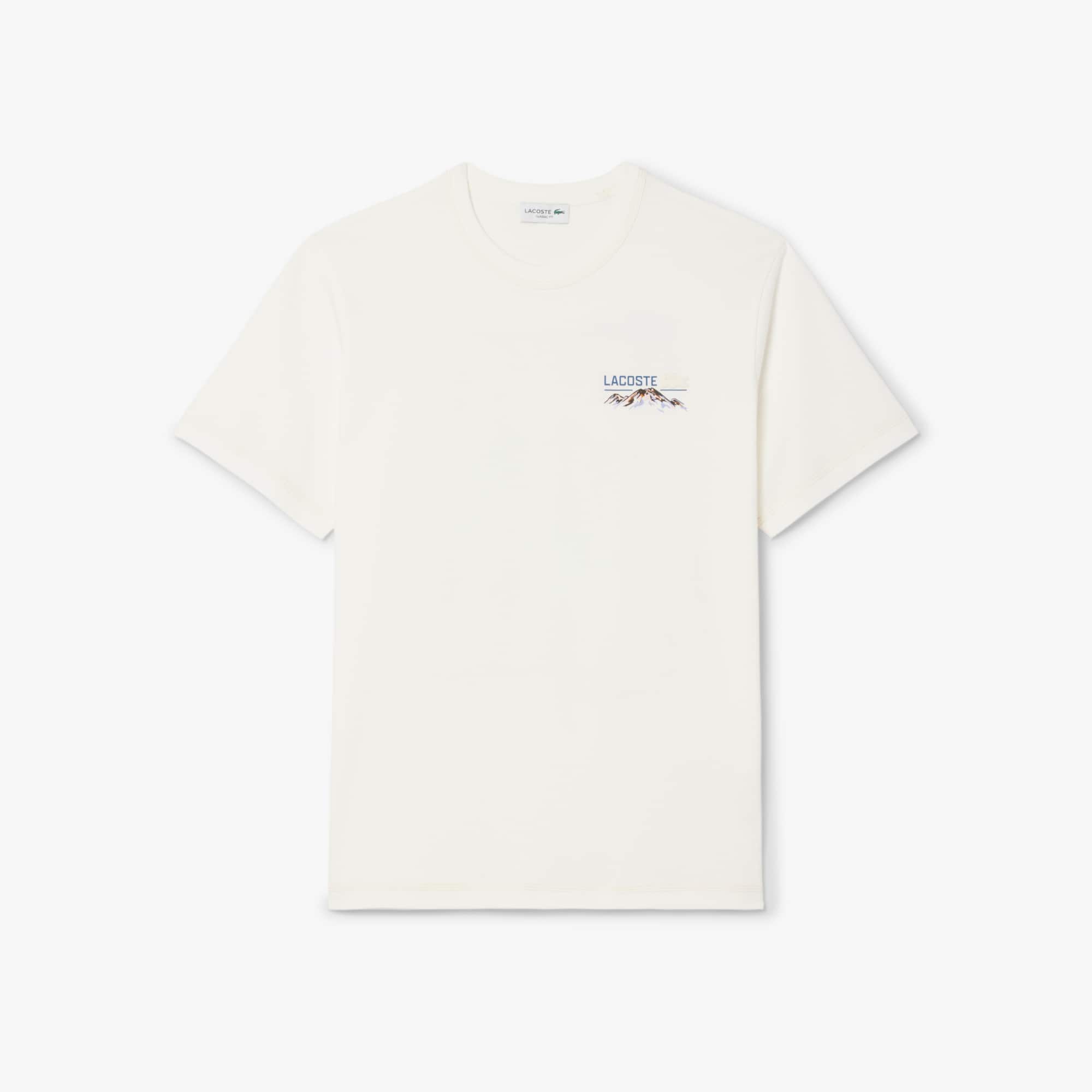 新品☆メンズLACOSTE ハイネックTシャツ US Lサイズ Men's Multi Print Jersey T-Shirt - Organic Cotton - New In 2026