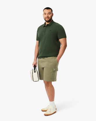 Men's Cotton Fleece Cargo Shorts