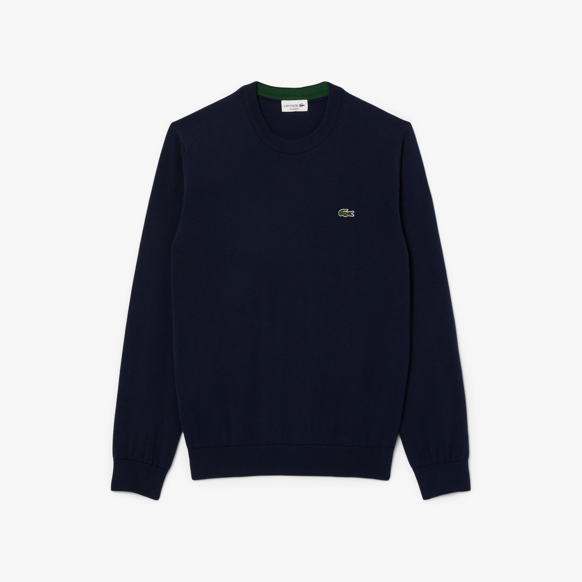 Lacoste ロコハッチクルネックフルオハ AH0128 166 Men's Crew Neck Cotton Sweater - Sweaters & Sweatshirts