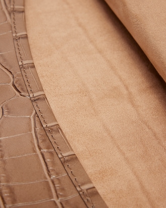 Runway Mock Croc Leather Racket Bag