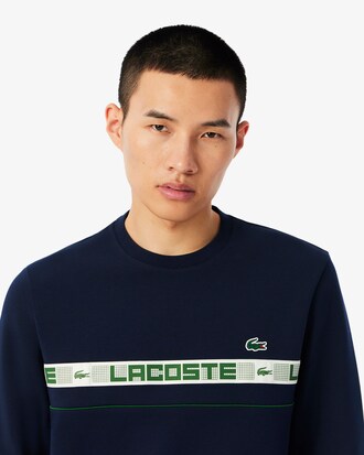 Men's Branded Stripe Tennis Sweatshirt
