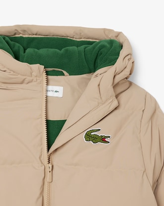 Kids' Embroidered Crocodile Hooded Puffer Jacket