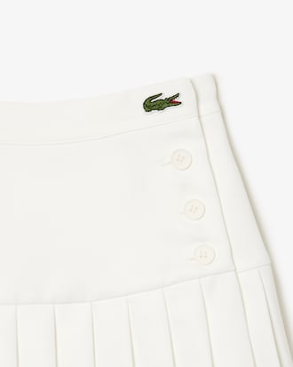 Women's Pleated Button Waist Skirt