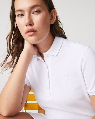 Women's Slim Fit Stretch Mini Piqué Polo Dress