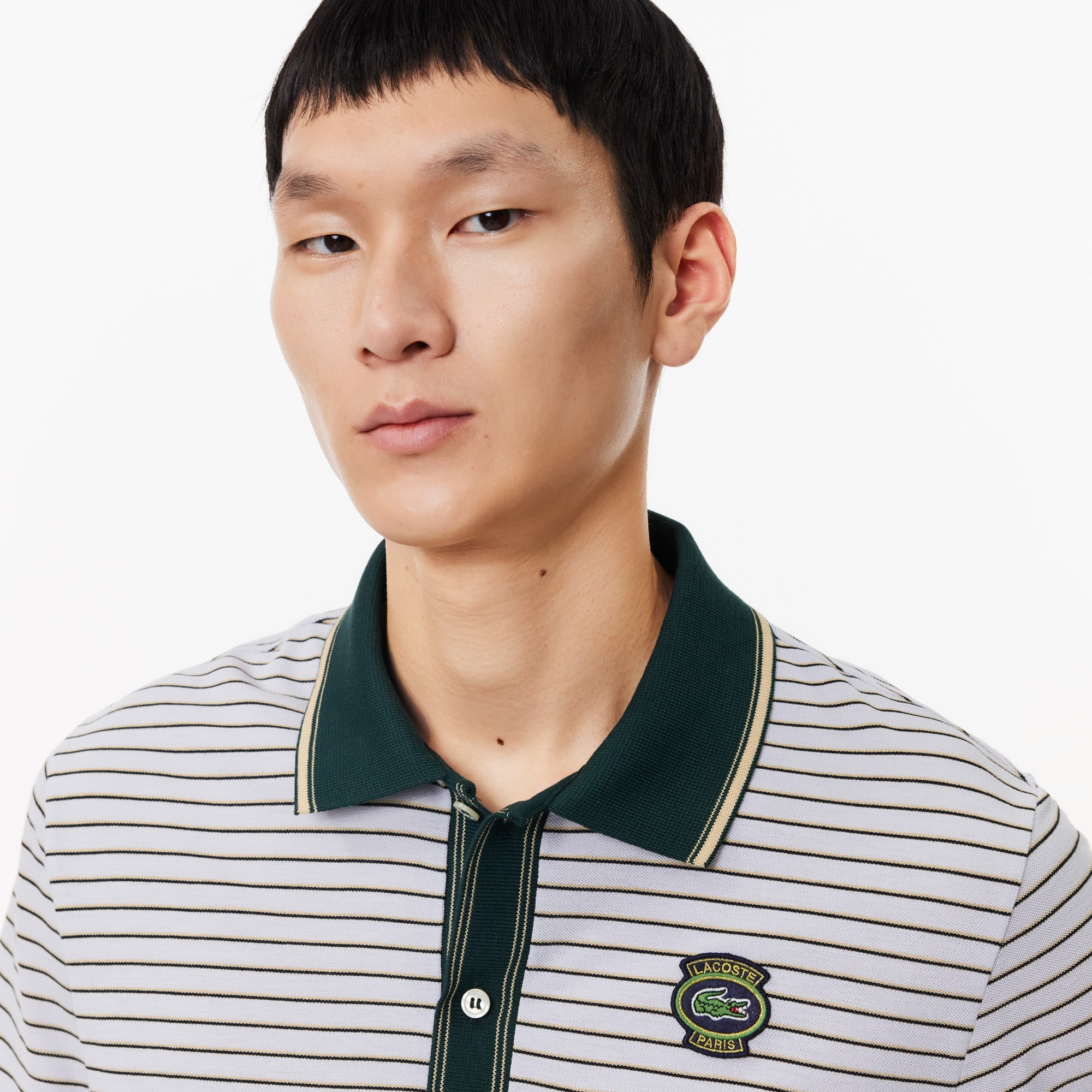 Men's Regular Fit Striped Mini Piqué Polo - Polo Shirts