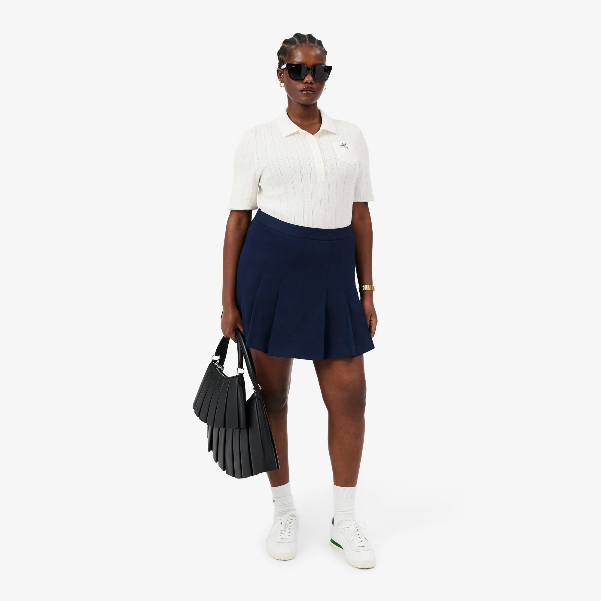 Women's Slim Fit Pointelle Branded L.12.D Polo - Men's Tracksuits