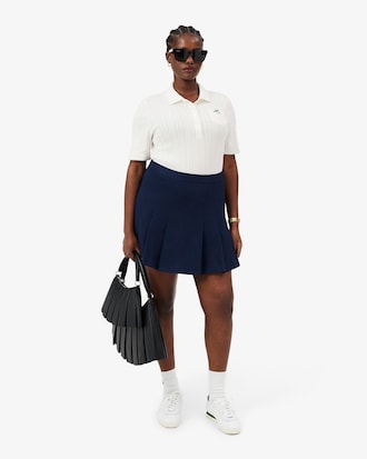Women's Slim Fit Pointelle Branded L.12.D Polo