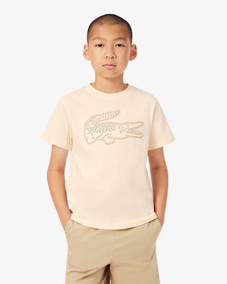 Playera de Algod&oacute;n con Bordado de Cocodrilo