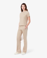 Pantalones Deportivos Acampanados Con Monograma Para Mujer