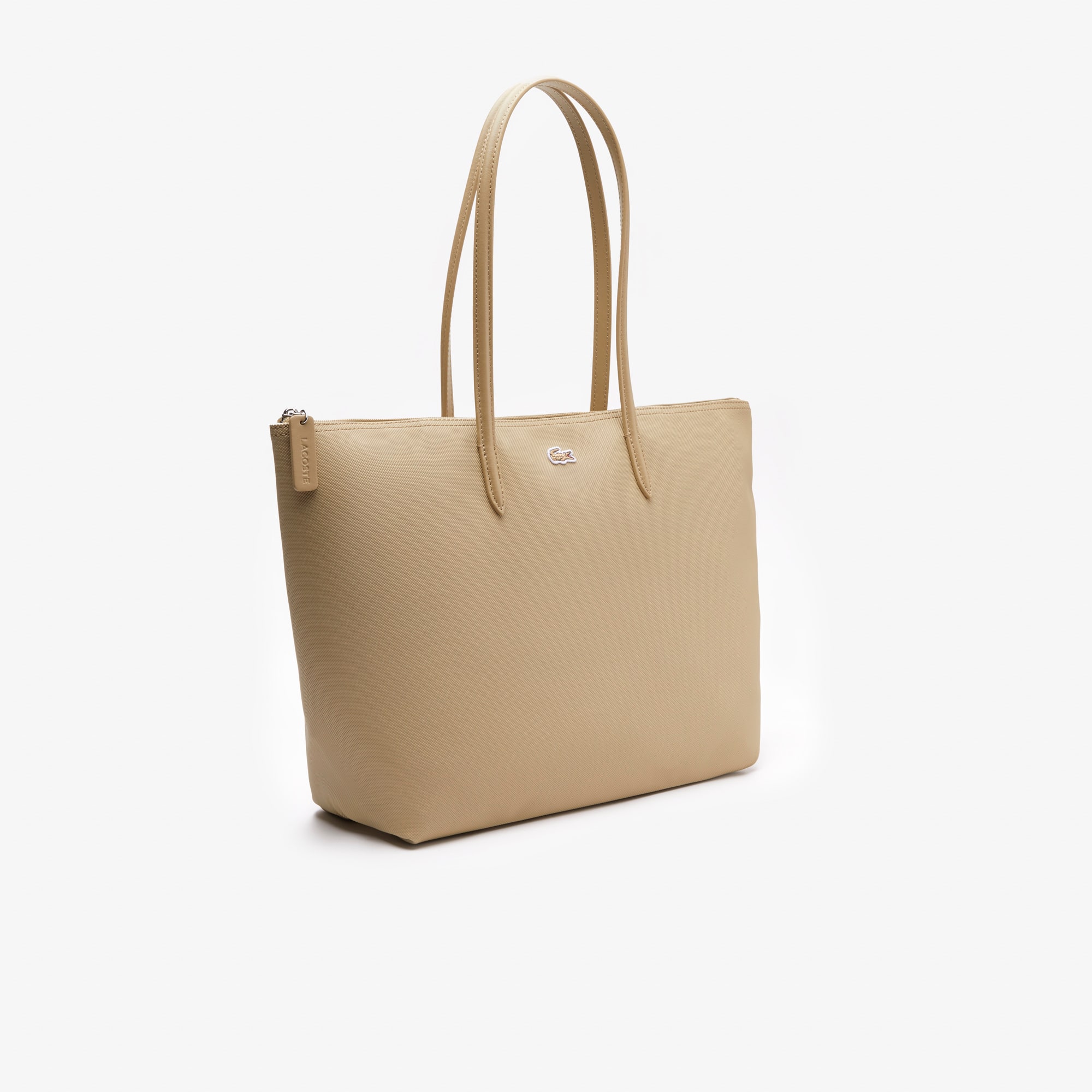 ★LACOSTE★ Women's Lenglen Large Tote Bag Beige NU5015D55GC Women's Large Lenglen Leather Bag - Bags - New In 2025 | Lacoste