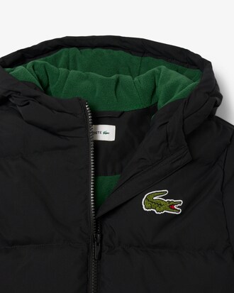Unisex Embroidered Crocodile Hooded Puffed Jacket