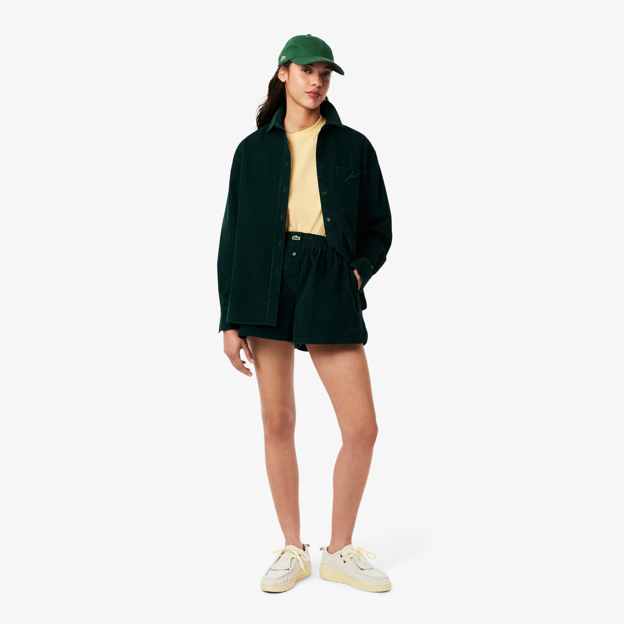 Women's Oversized Short Cut Cotton Logo T-Shirt - T-Shirts & Tops