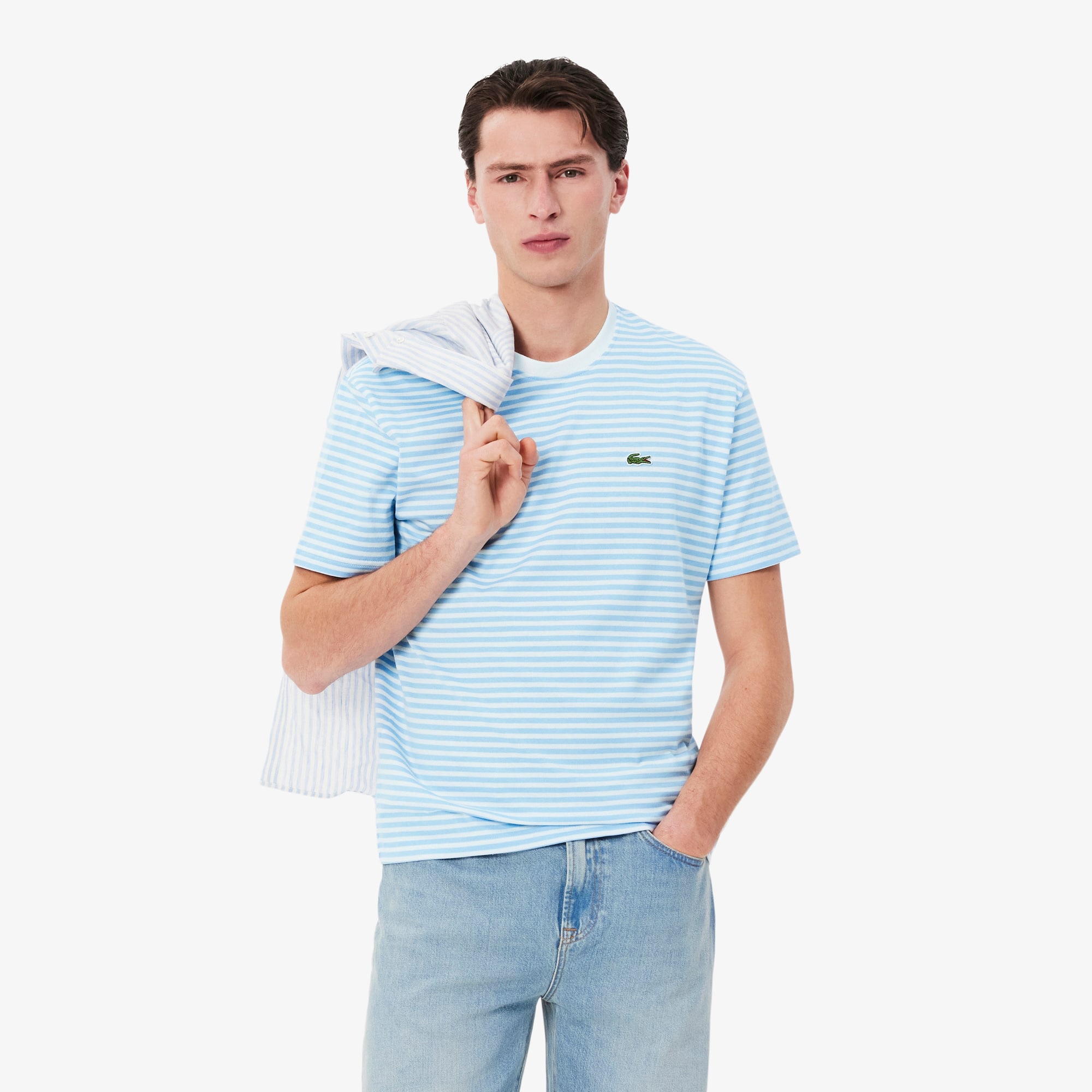 Men's Striped Heavy Cotton T-Shirt - T-shirts - New In 2025