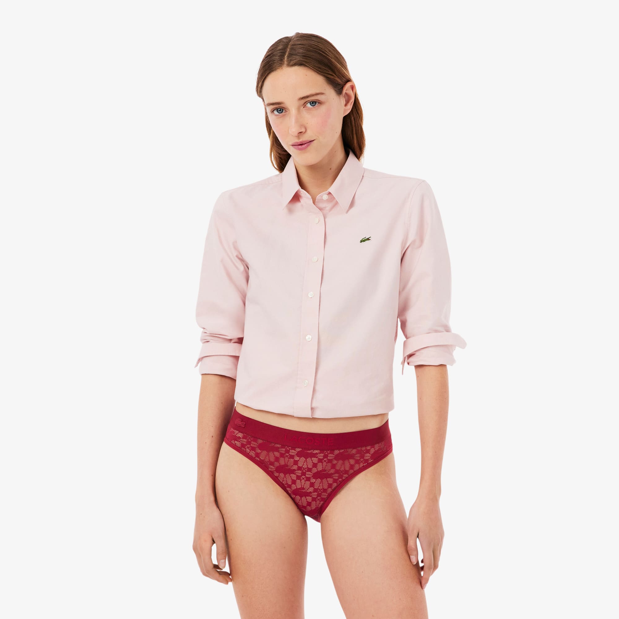 Lacoste Logo Waist Mesh Briefs - Xs In Multi