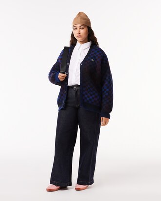 Jeans de mezclilla elásticos con pierna ancha y cintura alta