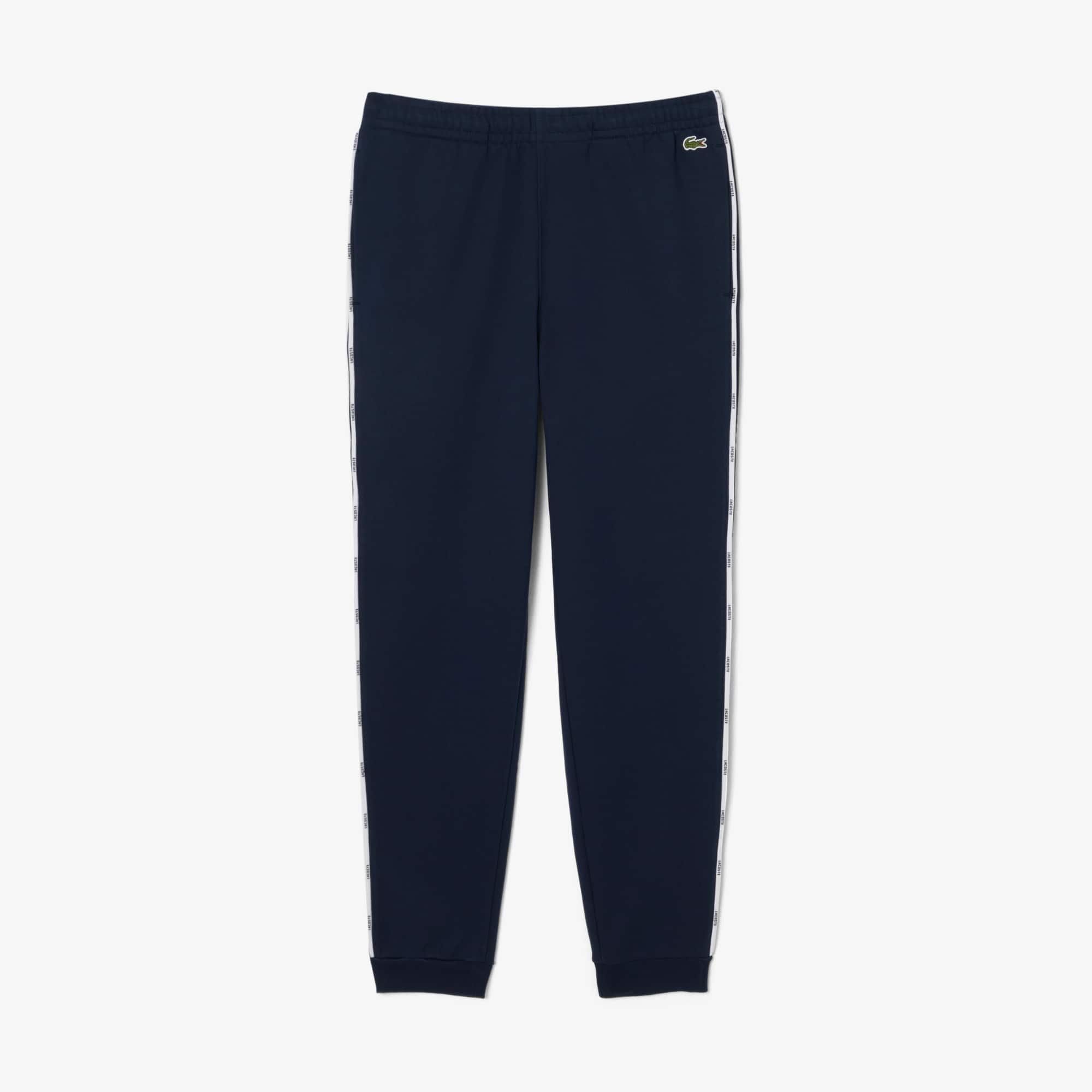 Lacoste Men's Logo Trim Sweatpants - L - 5 In Blue