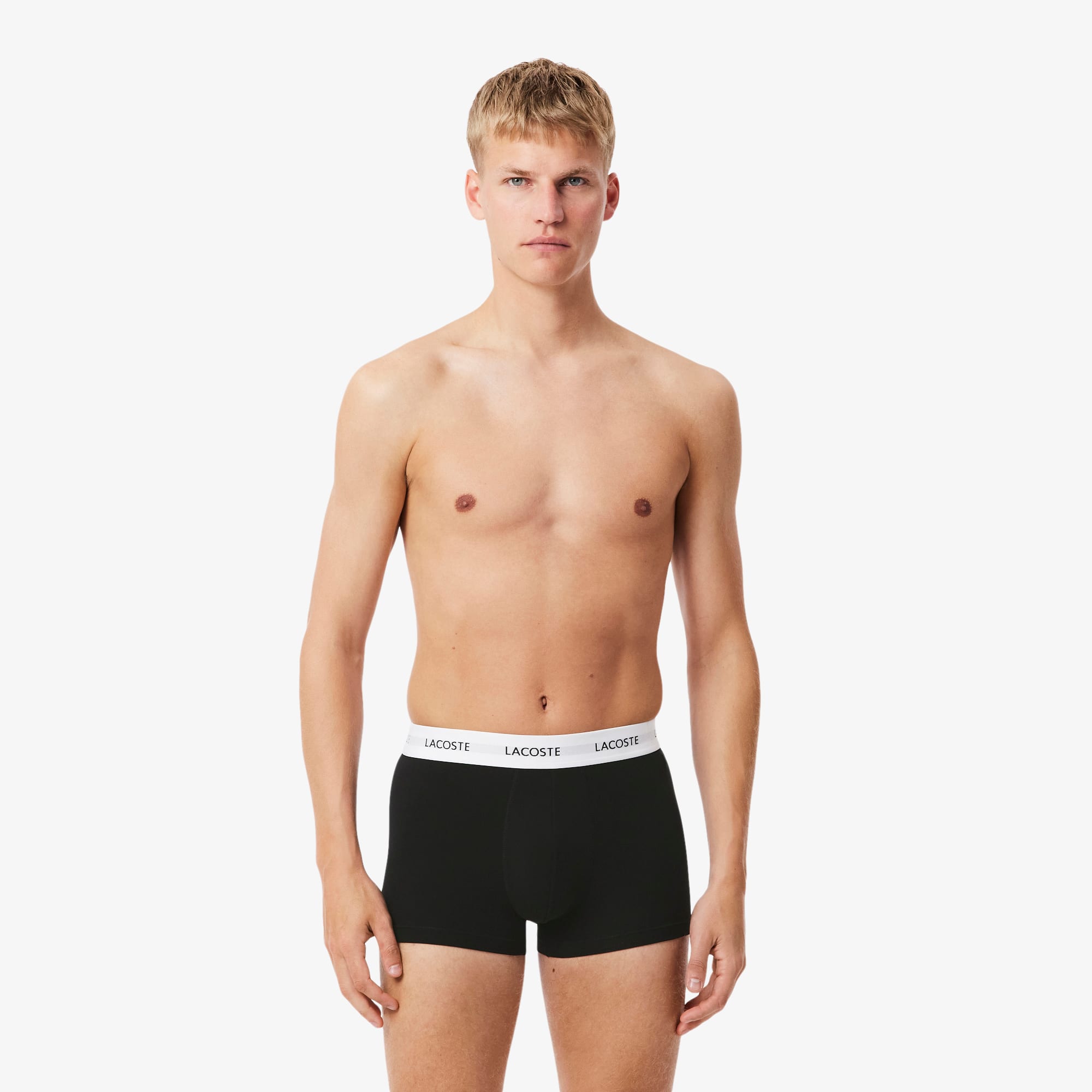 Lacoste Men's 3-Pack Stretch Cotton Trunks