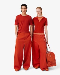 Pantalon taffetas loose fit D&eacute;fil&eacute;