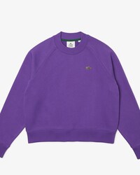 Women&rsquo;s Lacoste LIVE Cropped Cotton Fleece Sweatshirt