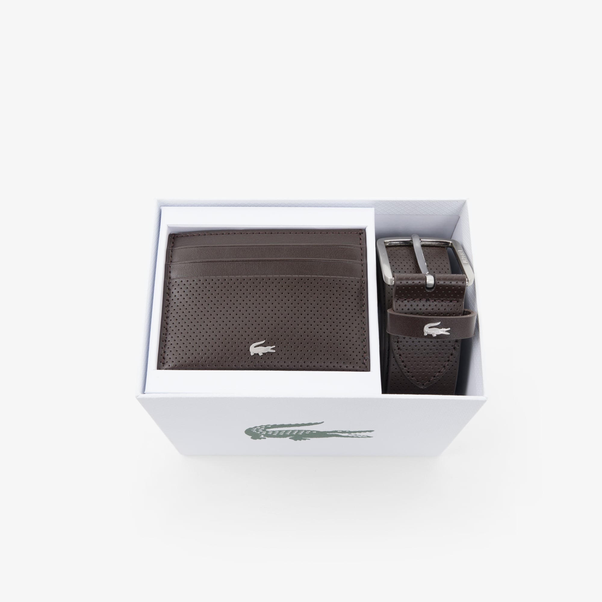 Leather Belt & Card Holder Gift Set