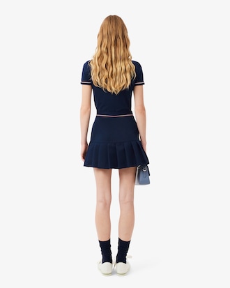 Women's Short Pleated Wool Blend Skirt