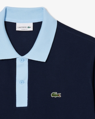 Polo de corte clásico con cuello en contraste L.12.12 para hombre