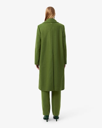 Runway Long Slub Wool Pea Coat
