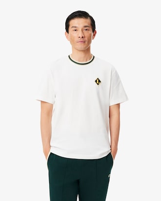 French Made Badge Accent Striped T-shirt