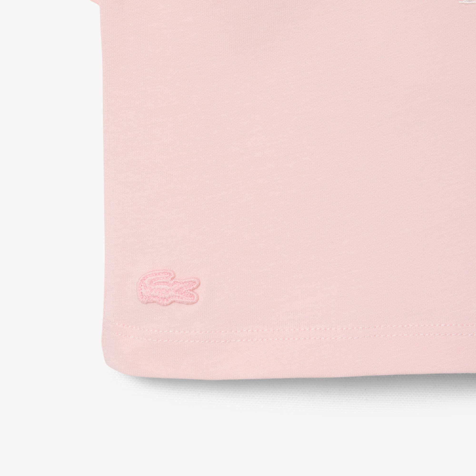 Contrast Badge Cotton T-Shirt