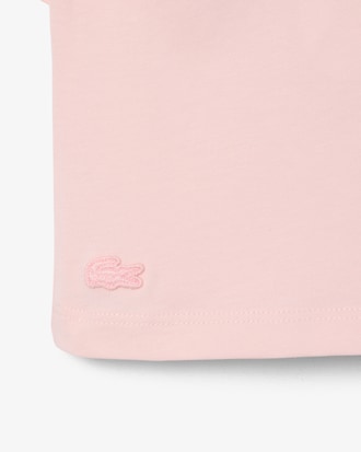 T-shirt coton badge contrast&eacute;