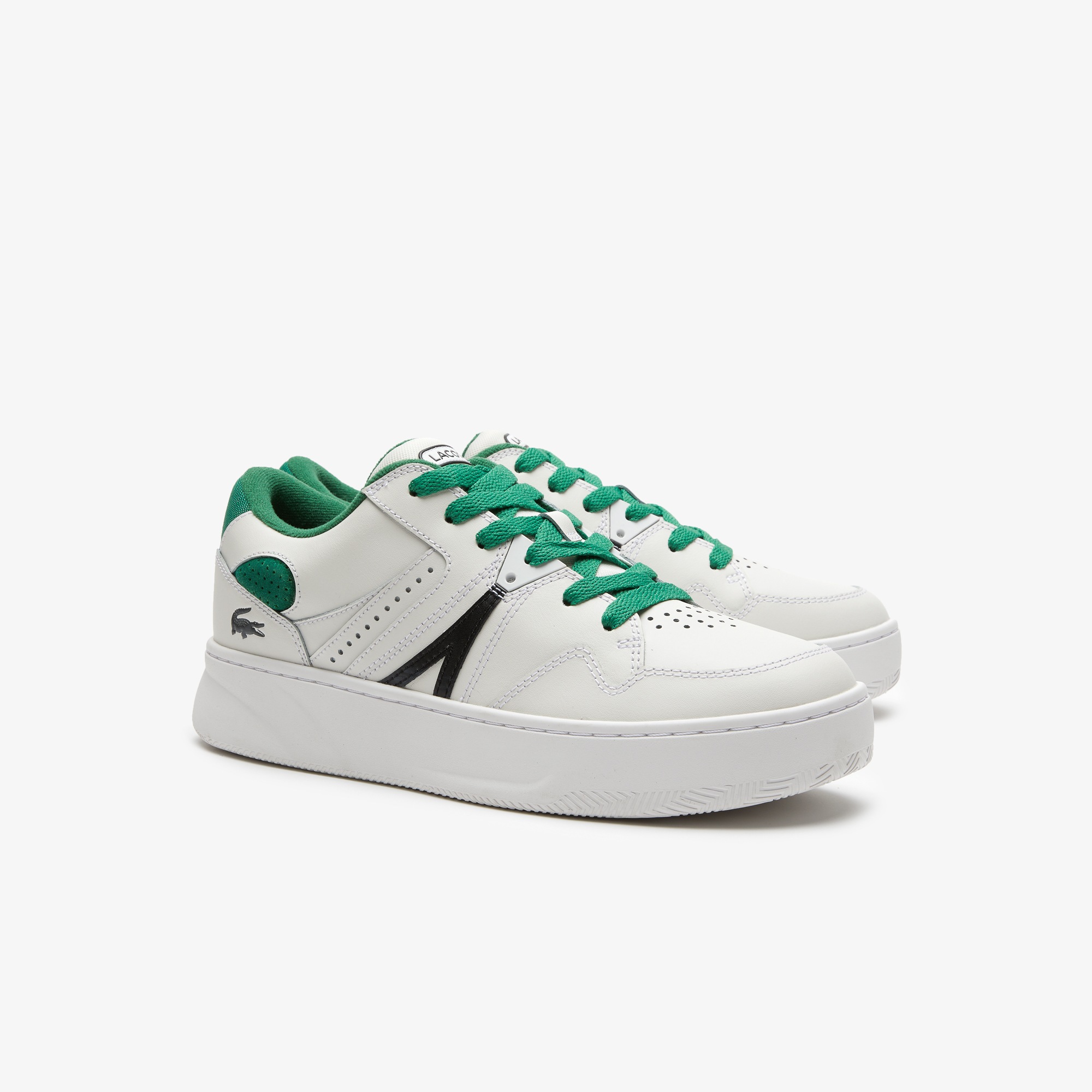 Sneakers L005 homme Lacoste en cuir avec détail coloré Baskets en
